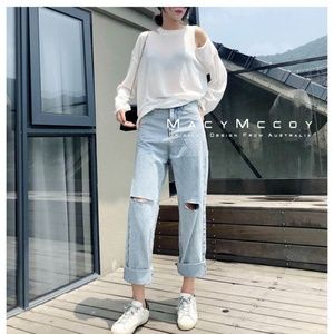 Macymccoy off-shoulder sweater MMC20150-WHT
